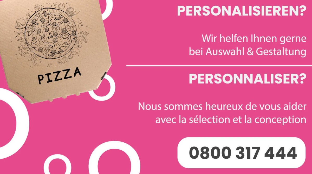 Pizzaschachteln "Pizza" 100 Stück