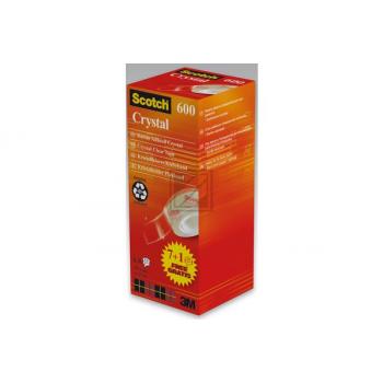 SCOTCH Crystal Clear 600 19mmx33m 6-1933R8 transparent 8 Stück