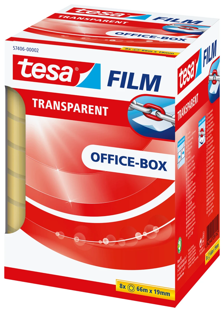 TESA Klebeband transparent Office-Box 66 m x 19 mm