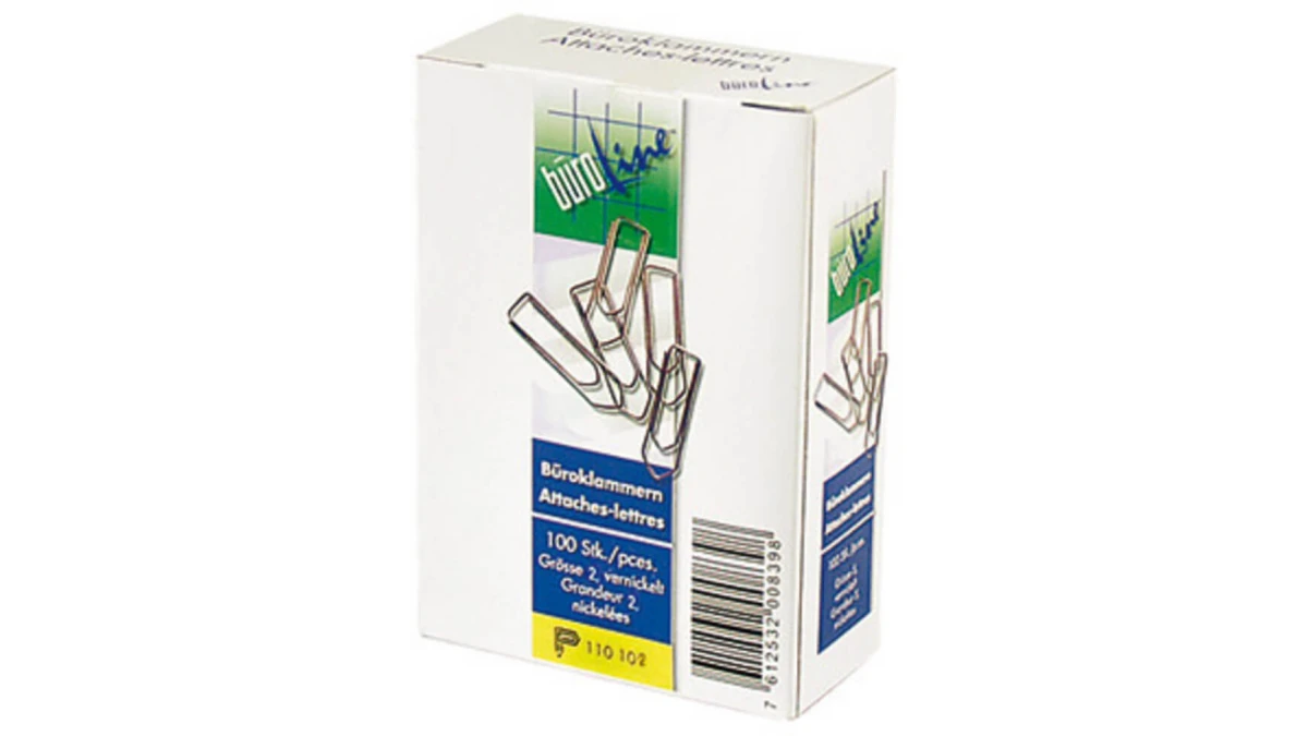 BÜROLINE Büroklammern Gr.4 - 100 Stück