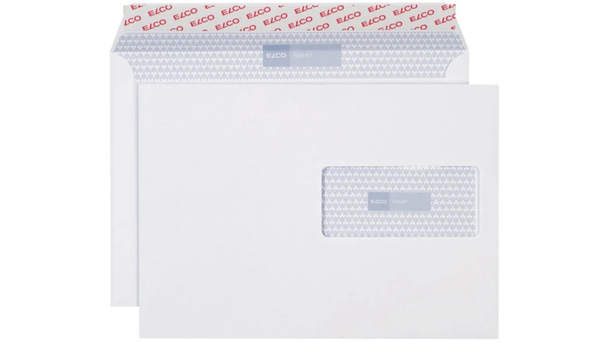 ELCO Briefumschläge Laser C5 229 x 162 mm, weiss , Fenster rechts, Pack à 500 Stück