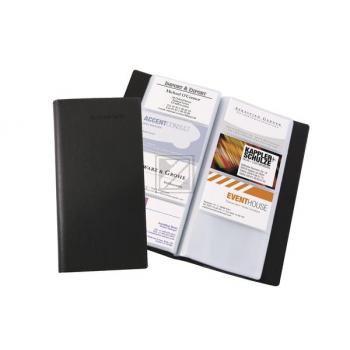 SIGEL Visitenkarten-Mappe,Lederop. VZ172 schwarz,matt,192 ST.