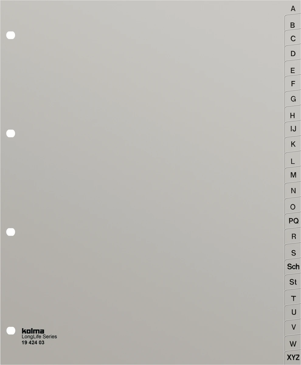 KOLMA Register Superstrong XL A - Z