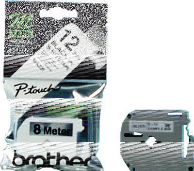 brother Schriftband MK-231BZ unlaminiert, 12 mm x 8 m, Druckfarbe: Schwarz, Band: Weiss