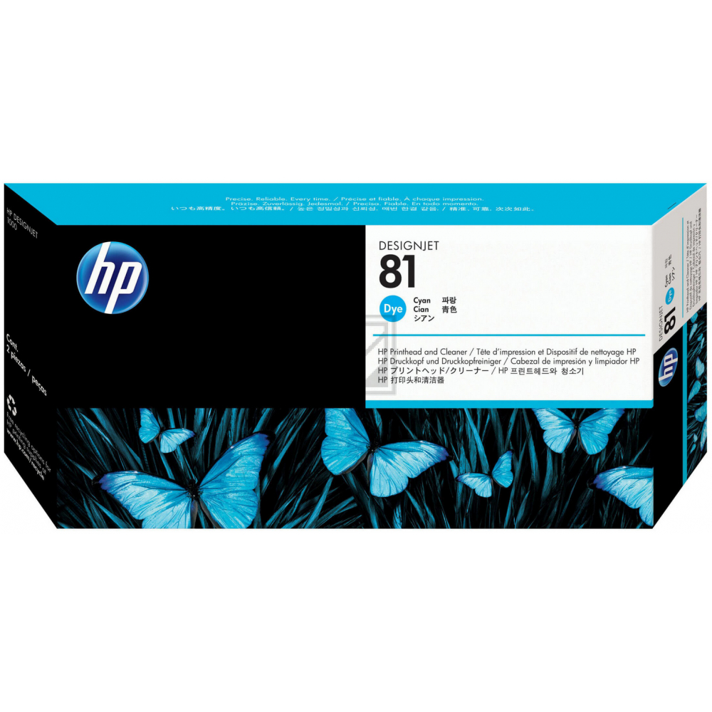 HP Tintendruckkopf cyan (C4951A, 81)