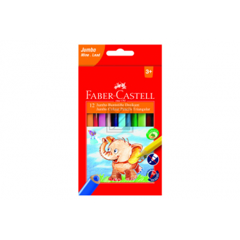 FABER-CA. Farbstifte dreikant Jumbo 116501 5.4mm, 12er Karton