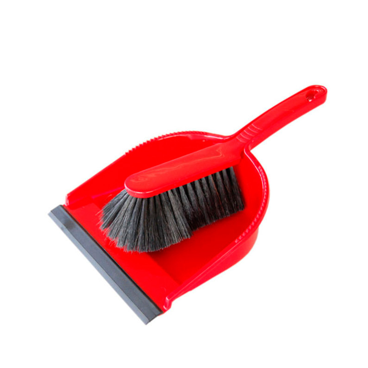 Kehrgarnitur rot "Profi" mit schwarze Gummilippe