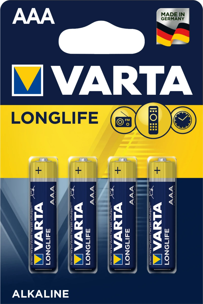 VARTA Batterie Longlife AAA/LR03 - 4er Pack