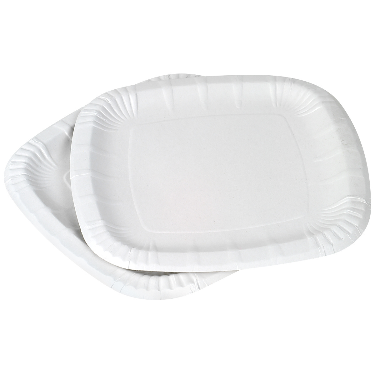 Einweg-Teller aus Karton, weiss, 24 x 24 cm, Pack à 100 Stück