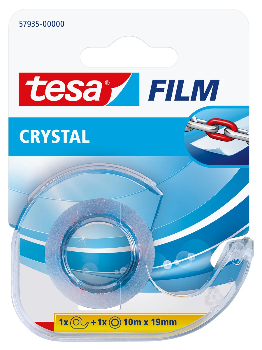 TESA Tape Crystal/Abroller 19mmx10m