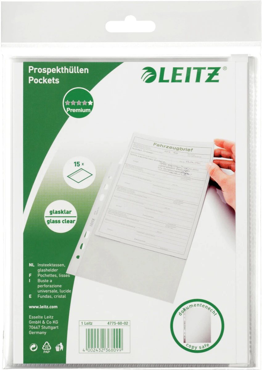 LEITZ Prospekthülle PP A5