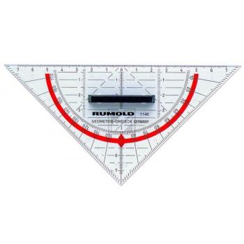 RUMOLD Geodreieck 16cm 1146 farbig/transp.