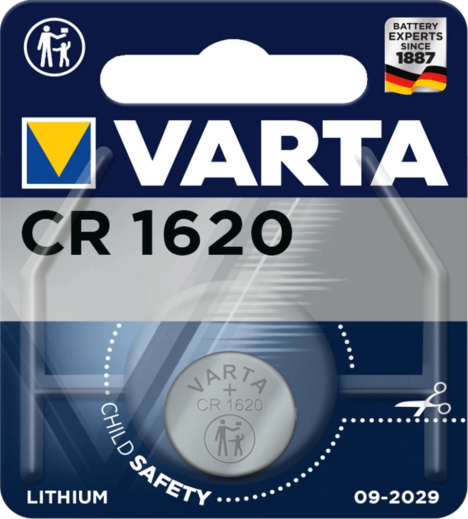 VARTA Knopfbatterie Lithium CR1620, 3V
