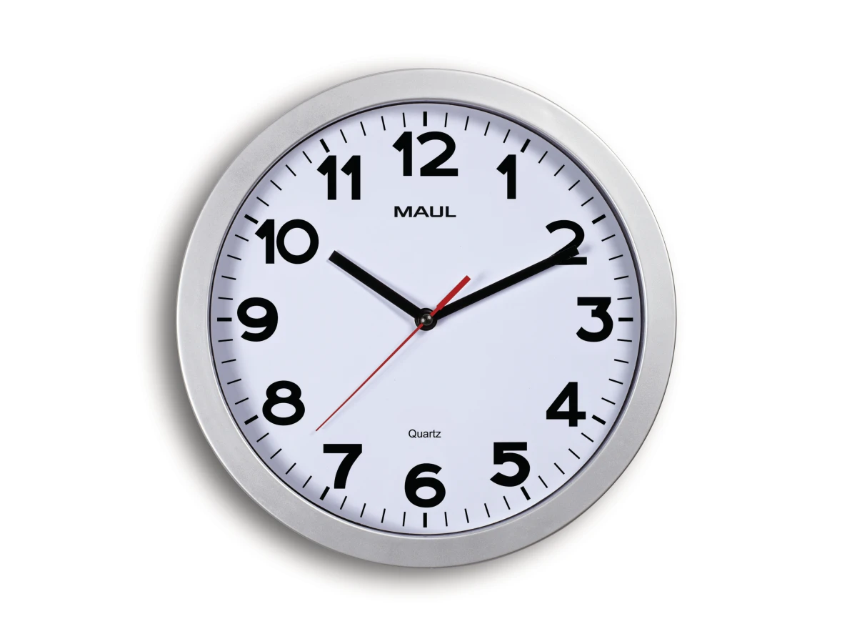 MAUL Wanduhr silber - MAULstep 30 - 30 cm