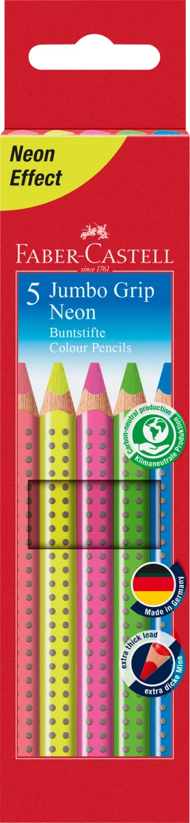 FABER-CASTELL Farbstifte Jumbo Grip 5 Farben