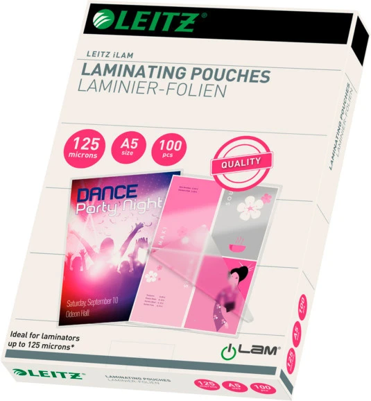 LEITZ Laminierfolien A5, 154 x 216 mm, 125my