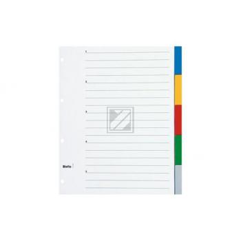 BIELLA Register PP farbig A4 479005.00 5-teilig, blanko, überbreit
