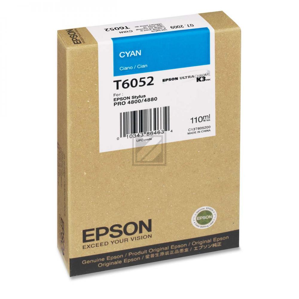 Epson Tintenpatrone cyan (C13T605200, T6052)