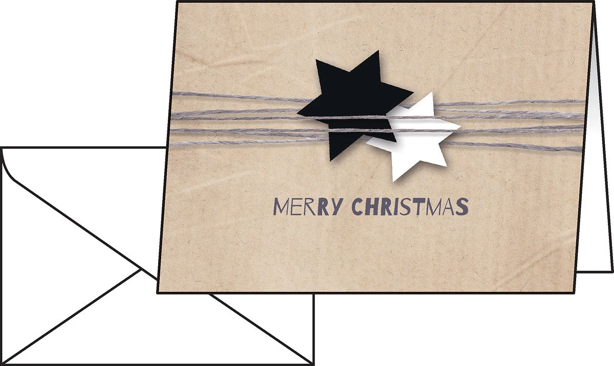 SIGEL Weihnachtskarten Christmas Wrapping 25 Stk.