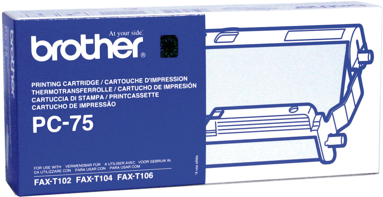 Brother Mehrfachkassette + 1 Thermo-Transfer-Rolle schwarz (PC-75)