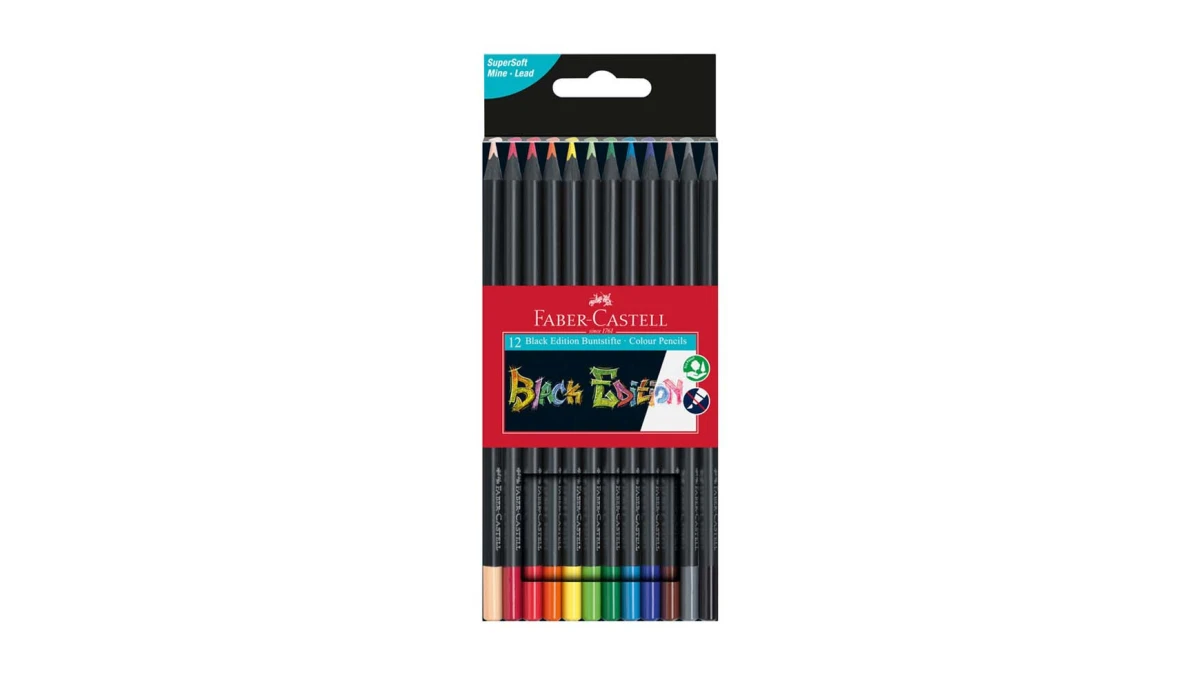 FABER-CASTELL Farbstifte Black Edition 12 Stk.
