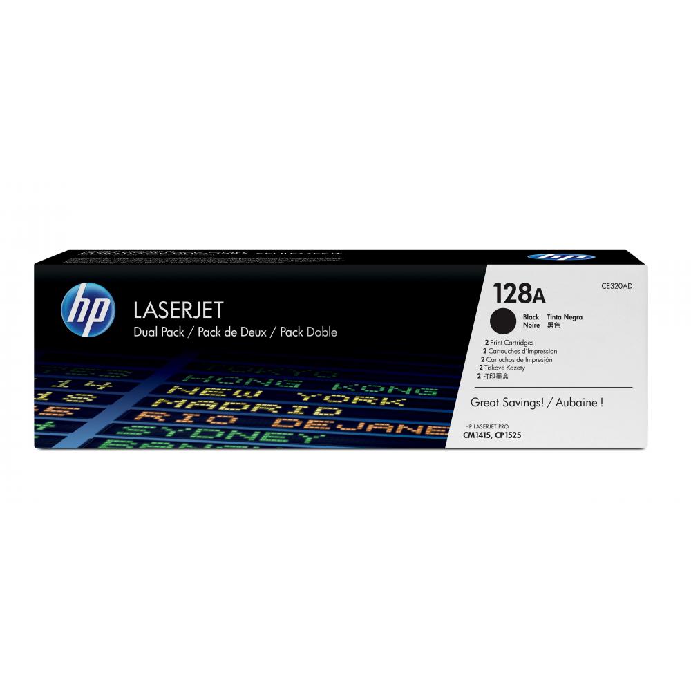 HP Toner-Kartusche 2 x schwarz (CE320AD, 128AD)