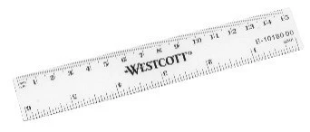 WESTCOTT Kunststofflineal 15cm