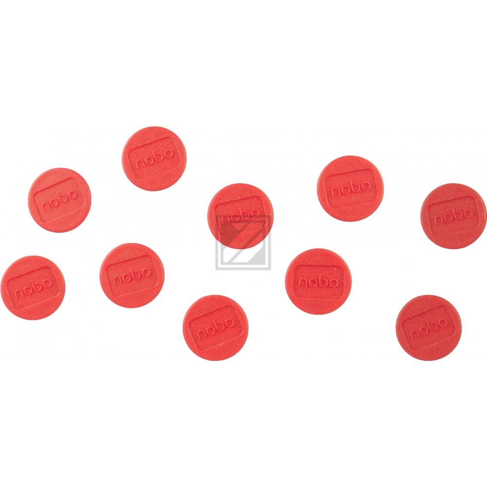 NOBO Magnet rund 24mm 1915293 rot 10 Stück