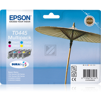 Epson Tintenpatrone gelb, magenta, schwarz, cyan (C13T04454010, T0445)