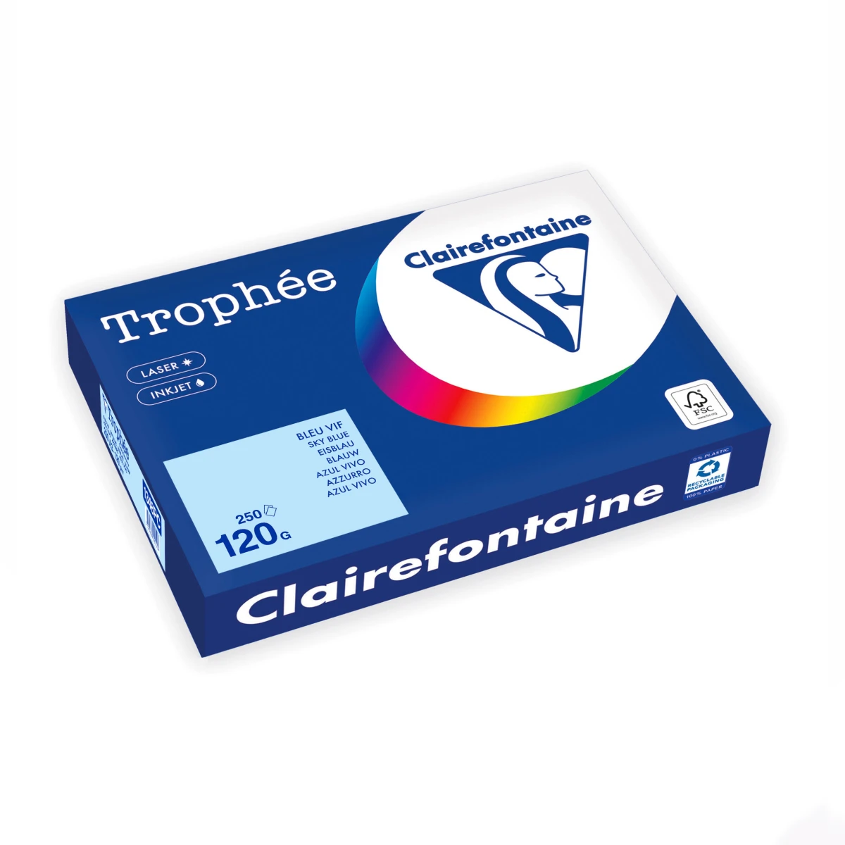 CLAIREFONTAINE Kopierpapier Trophée Pastell A3, 120 g/m², 250 Blatt