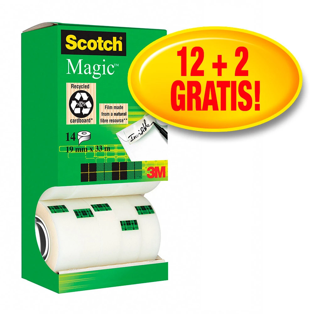 SCOTCH Magic Tape 19 mm x 33 m - 14 Rollen