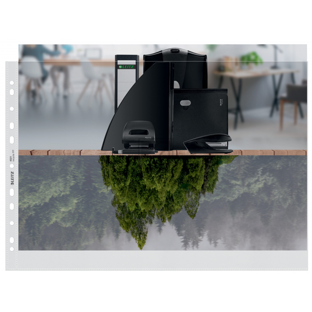 LEITZ Zeigetaschen PP Recycle A3 40190003 transparent, 100my 25 Stück