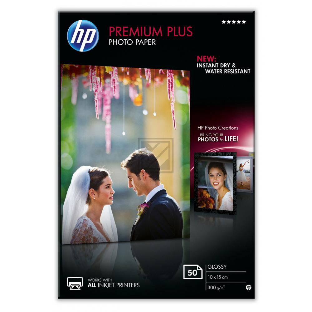 HP Fotopapier glänzend 50 Blatt 10 x 15 cm 300 g/m² (CR695A)