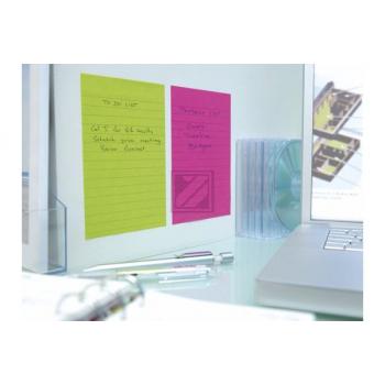 POST-IT Block Super Sticky 125x200mm 5845-SSEU grün/pink, 2x45 Blatt, liniert