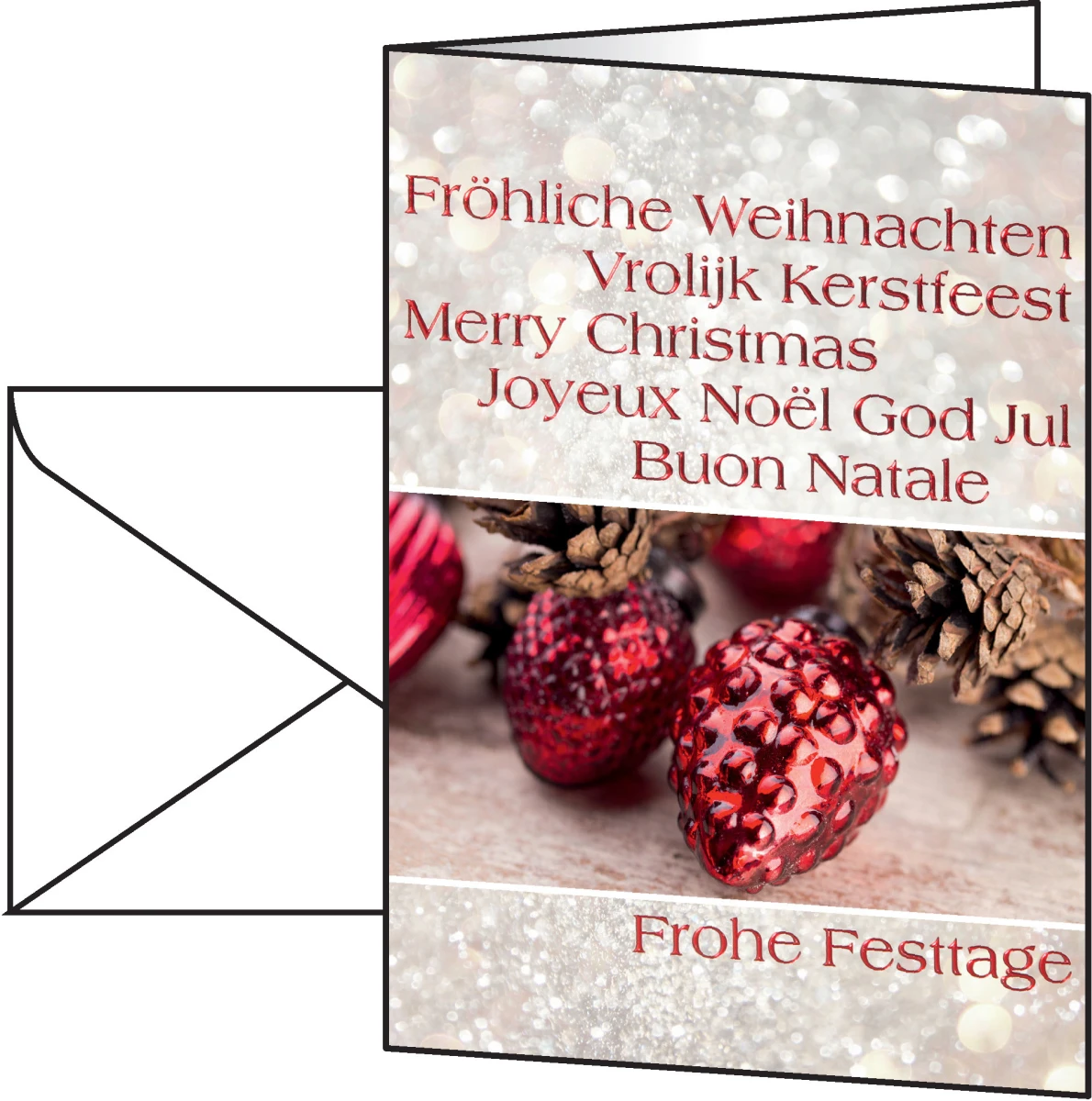 SIGEL DS061 Weihnachts-Karte/Couvert A6/A5