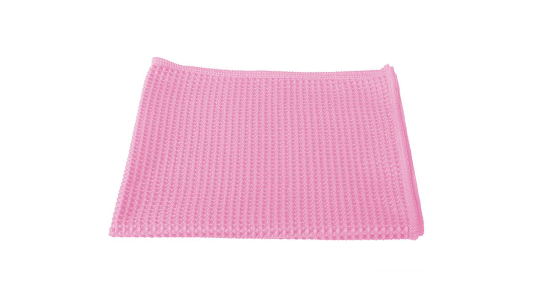 Chiffon gaufré en microfibres 40 x 40cm, rose, 290g/m2, sachet de 5 pièces