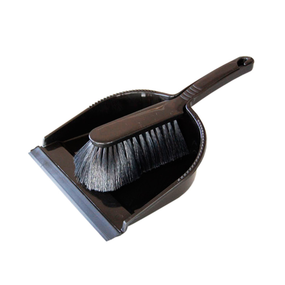 Kehrgarnitur schwarz "Profi" mit schwarze Gummilippe