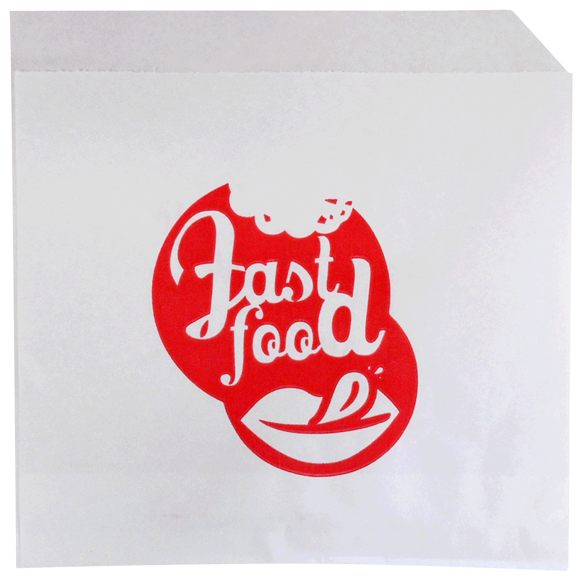 Kebabbeutel aus Papier, weiss mit Aufdruck, Karton à 1'000 Stück