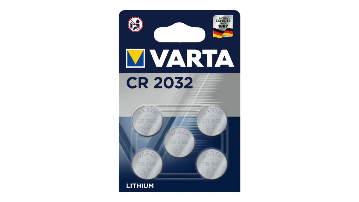 VARTA Knopfbatterie Lithium CR2032, 3V (5x)