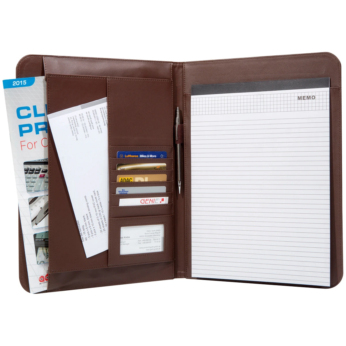 GENIE Konferenzmappe braun im Format A4