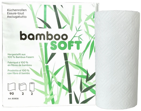 BAMBOOSOFT Haushaltsrollen 2-lagig, 40 Rollen