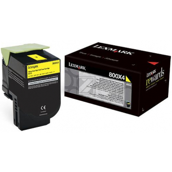 Lexmark Toner-Kit gelb HC plus (80C0X40, 800X4)