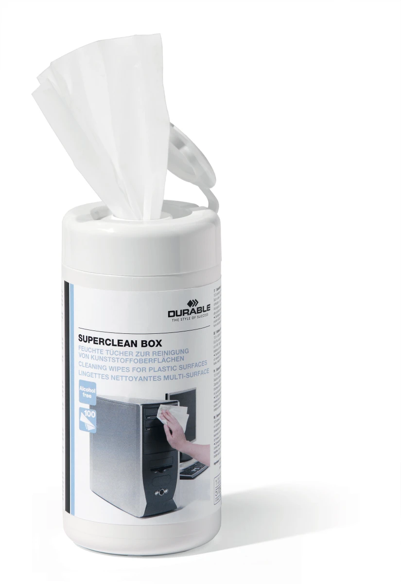 DURABLE Reinigungstücher Superclean, Dose à 100 Stück