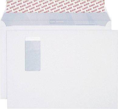ELCO Briefumschläge Premium C4 324 x 229 mm, hochweiss, Fenster rechts, Pack à 250 Stück
