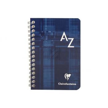 CLAIREFON Spiralheft mit Index 9,5x14cm 68599 5mm, A-Z 50 Blatt
