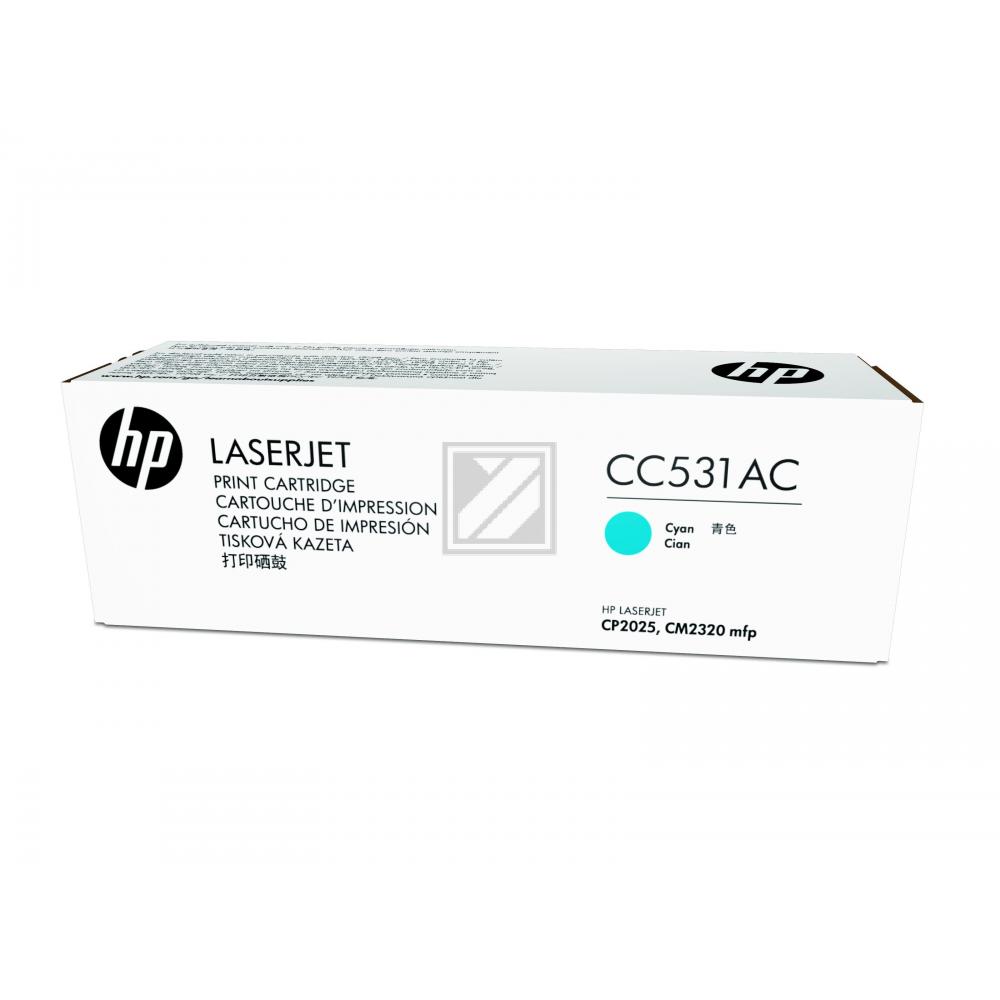 HP Toner-Kartusche Contract (nur für Vertragskunden) cyan (CC531AC, 304AC)