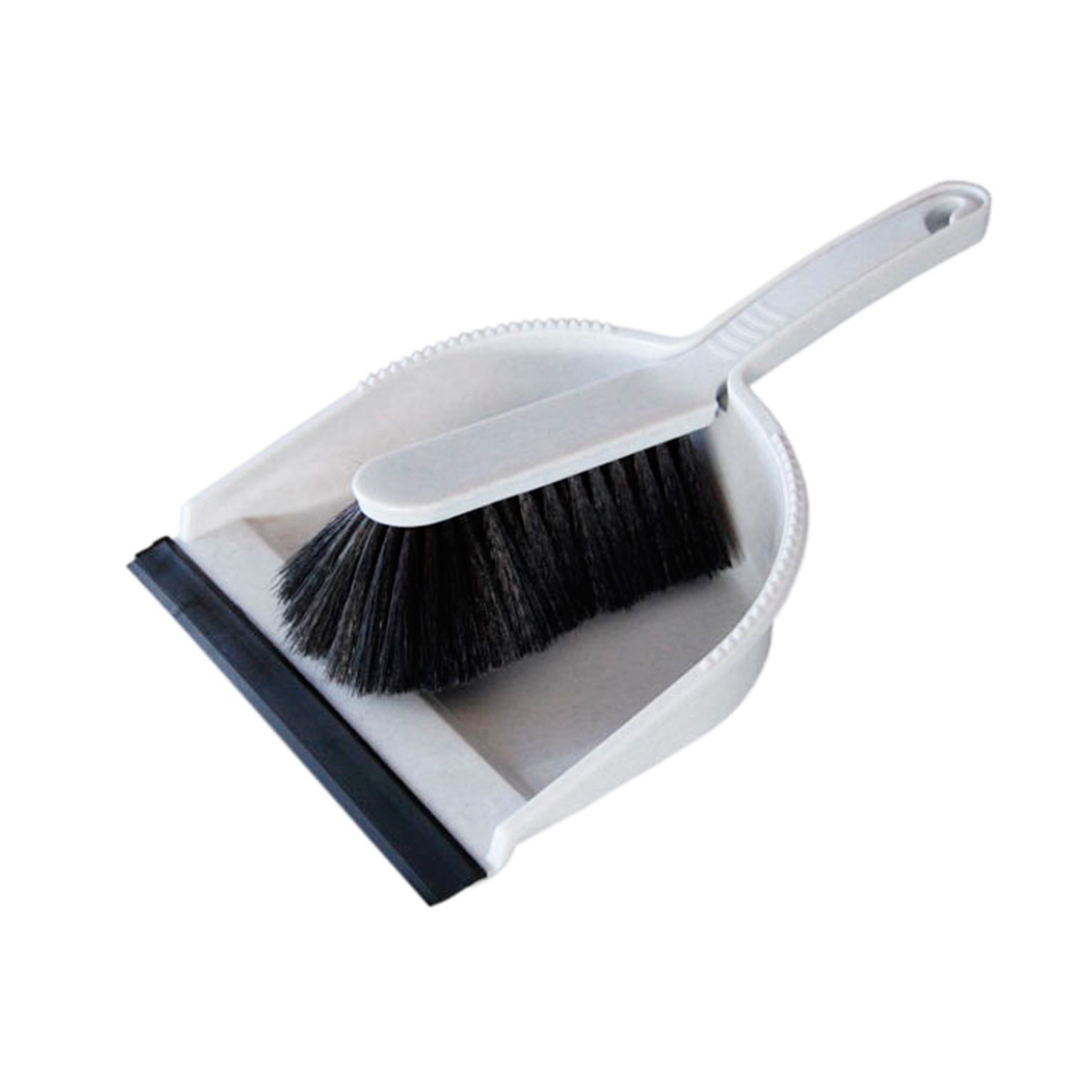 Kehrgarnitur grau "Profi" mit schwarze Gummilippe