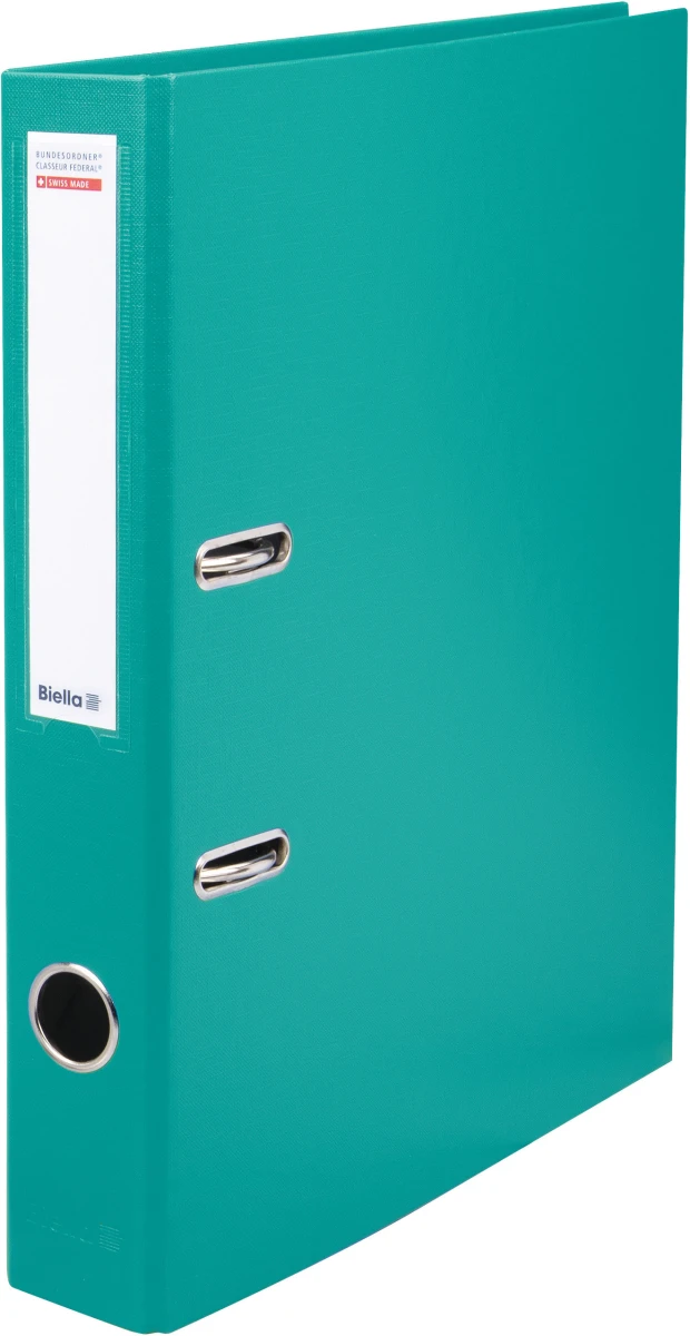 Biella Bundesordner mit 4 cm Rückenbreite, türkis