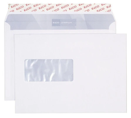 ELCO Briefumschläge Premium C5, Fenster links