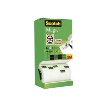 SCOTCH Magic Tape 810 EcoBox 19mmx33m 81933R14R transparent, 14 Rollen